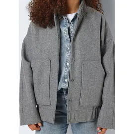 Noisy May Halston Bomberjacke - Light Grey Melange - S