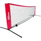 Wilson Mobiles Tennisnetz, Starter Ez Tennis Net, Länge 6,1 m, Rot, WRZ259700