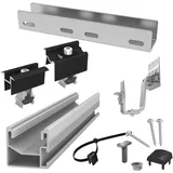 K2 Systems K2 Single Rail PV Unterkonstruktion 1,6 kWP Set, 4 Module, Ziegeldach (Hochformat)