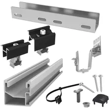 K2 Systems K2 Single Rail PV Unterkonstruktion 1,6 kWP Set, 4 Module, Ziegeldach (Hochformat)
