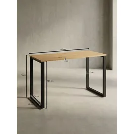 KADIMA DESIGN Eiche-Schreibtisch, Robuste Metallbeine, Vielseitig, Stabil, Modern. 120x60x76 cm