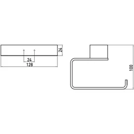 EMCO Loft Papierhalter ohne Deckel schwarz