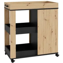 FORTE Barschrank Home Bar Holzoptik Braun Eiche