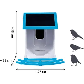 Dobar Vogel-Futterhaus EAZY mit Solarpanel und Wifi-Kamera