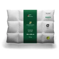 HANSKRUCHEN GmbH HANSKRUCHEN Bettdecke Daunen 90% 155x220 cm Medium waschbar Allergiker Ganzjahresbettdecke atmungsaktiv Daunendecke weiss - Premium de Luxe / Weiß