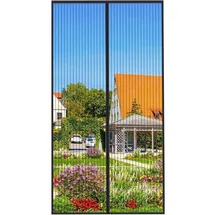 luxuskollektion Fliegengitter Tür Magnet 100 x 220 cm Schwarz