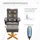 Homcom Relaxsessel Massagesessel Kunstleder 86 x 99 x 80 cm Dunkelgrau mit Hocker