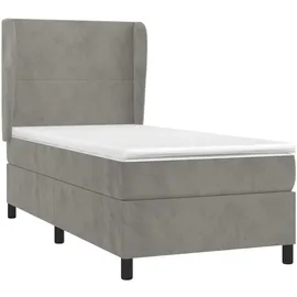 vidaXL Boxspringbett 100 x 200 cm Hellgrau