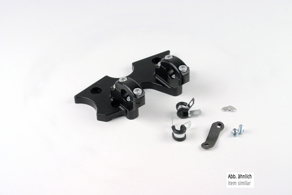 LSL Clamp adapter kit voor Honda CBX750F, zwart