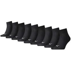PUMA Unisex Socken, 9er Pack - Sport Quarter Sock, ECOM Schwarz 35-38