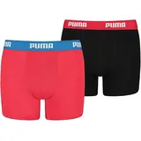 Puma Boxershorts Jungen Basic Unterwäsche (2er Pack) rot|schwarz 158-164