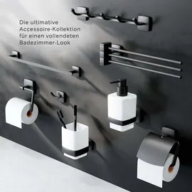 AM.PM Toilettenpapierhalter mit Deckel Gem Schwarz