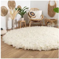 Steffensmeier Wollteppich Flokati 1500, rund, original griechischer Flokati Teppich beige Ø 110 cm