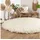 Steffensmeier Wollteppich Flokati 1500, rund, original griechischer Flokati Teppich beige Ø 110 cm