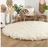 Steffensmeier Flokati 1500 Teppich Natur Kult Shaggy Teppich Hochflor Langflor neu Neuseeland 100% Schurwolle, Größe: 110 cm rund
