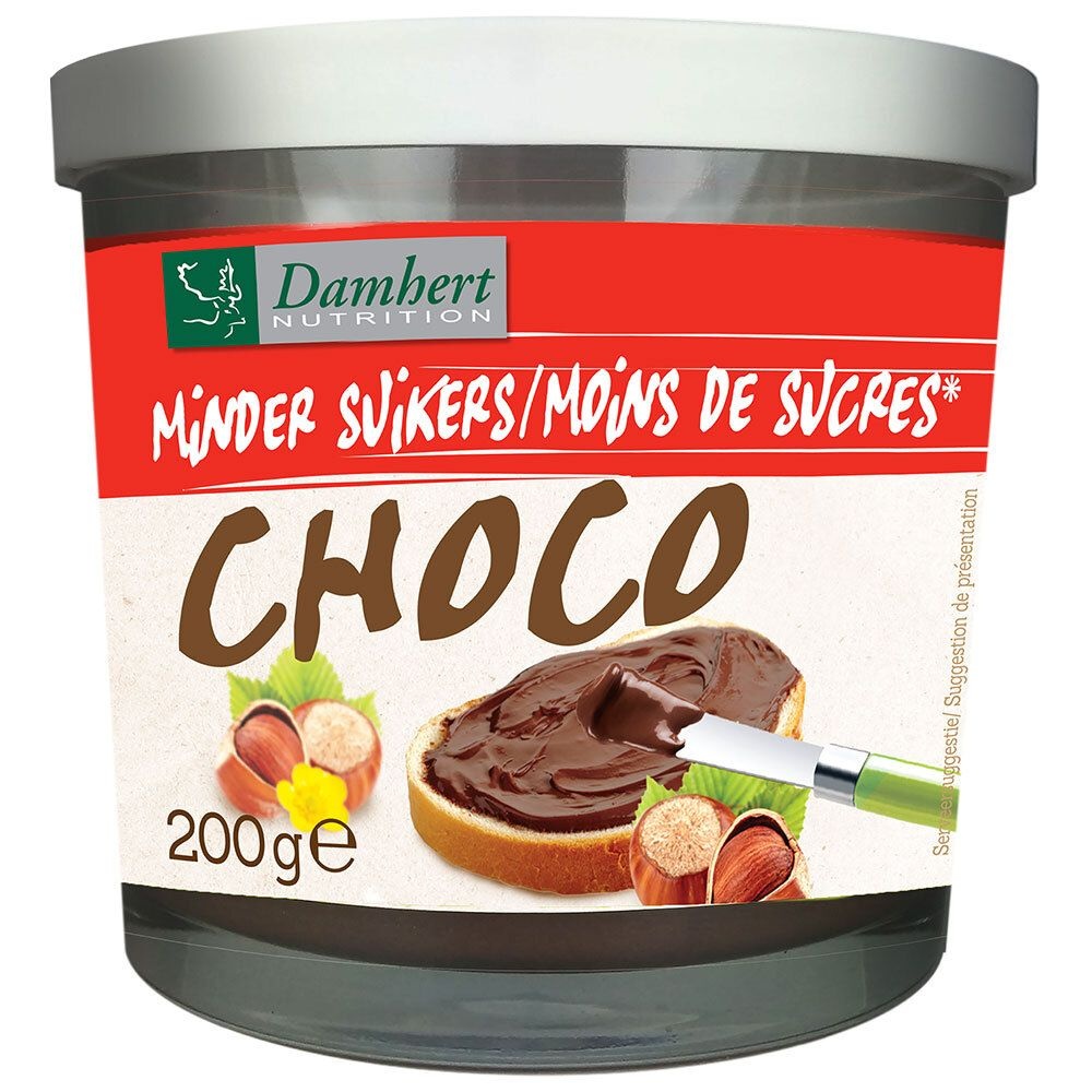 Damhert Pate Chocolat Noisette sans Sucre 200 g crème