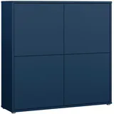 Forte Highboard 124,5 x 121,5 x 34,9 cm Nachtblau