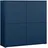 Forte Highboard 124,5 x 121,5 x 34,9 cm Nachtblau