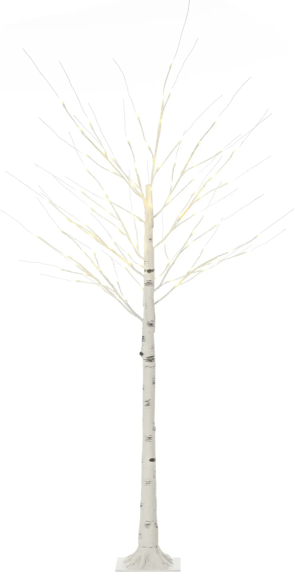 HOMCOM Kunstbaum 180 cm Birkenbaum mit LED-Beleuchtung, Weihnachtsdeko in Warmweiß, Kunstbirke für Zuhause, Party, Geburtstag & Hochzeit   Aosom.de