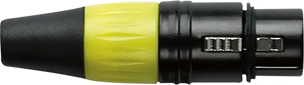 DAP XLR 3P Connector - female - black housing Gelb