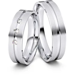 Trauringe Bayreuth 750er Weiflgold - 6595