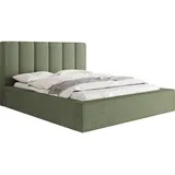 WFL GROUP Polsterbett Grün, Holz, 140x200 cm, Schlafzimmer, Betten, Polsterbetten