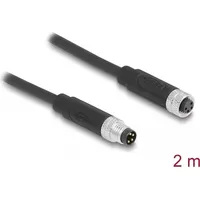 DeLock M8 4 Pin Kabel A-kodiert Stecker zu Buchse