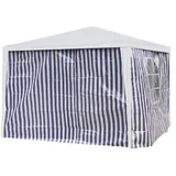 Lex Seitenteile für Gartenpavillon 3 x 2 m Blau/Weiß 2 Stück
