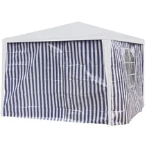 Lex Seitenteile für Gartenpavillon 3 x 2 m Blau/Weiß 2 Stück