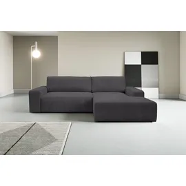 werk2 Ecksofa WERK2 "Rotterdam-L, kuschelweicher Cord oder Breitcord, L-Form, Breite 267 cm", grau (anthrazit), B:267cm H:85cm T:165cm, 90% Polyester, 10% Nylon, Sofas, Ecksofa, Design Ecksofa mit Schlaffunktion & Bettkasten, Cord, Anthrazit