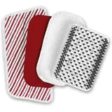 Clean Maxx Scheuerbürste Ersatz-Aufsätze 4-tlg. Rot