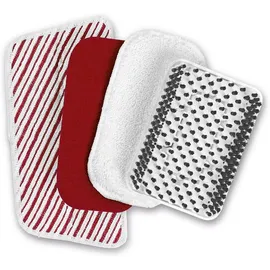 Clean Maxx Scheuerbürste Ersatz-Aufsätze 4-tlg. Rot