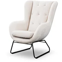 Fun Möbel Sessel Artemis Stoff Kronos 1-St. 70 x 80 x 90 cm Altweiß mit Kissen