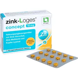 Dr. Loges zink-Loges concept 15 mg magensaftres.Tabletten