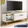 inn.furn Hygge TV-Lowboard 140x60x40 cm Weiß/Eiche Holzwerkstoff/Metall