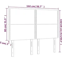 VidaXL LED Kopfteil Dunkelbraun 144x5x118/128 cm Stoff