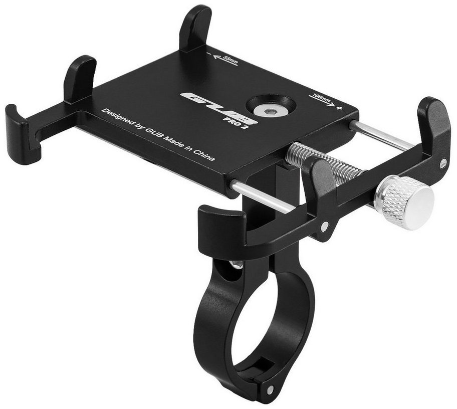 MidGard GUB Pro2 Fahrrad Handyhalterung aus Aluminium für Scooter, e-Bike Smartphone-Halterung schwarz