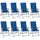 vidaXL Gartenstuhl 69 x 69 x 110 cm blau 8 St.
