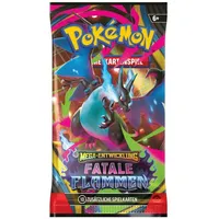 The Pokémon Company Sammelkarte Deutsche Pokemon Karten Booster Auswahl Erhabene Helden und co, Mega Entwicklungen, Reisegefährten & Stürmische Funken