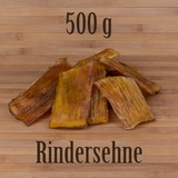 500g Rindernackensehnen wie Rinderohren Scheineohren Ochsenziemer Kausnack Kauartikel