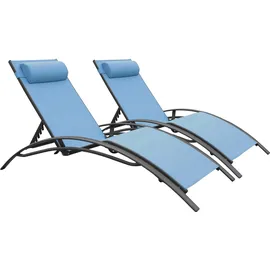 Happy Garden Liegen Galapagos 178 x 64 x 87 cm Blau