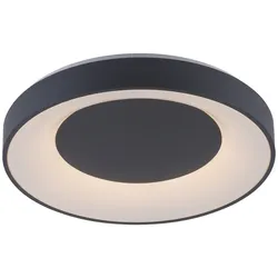 LED-Deckenleuchte, anthrazit, dimmbar, App, Fernbedienung