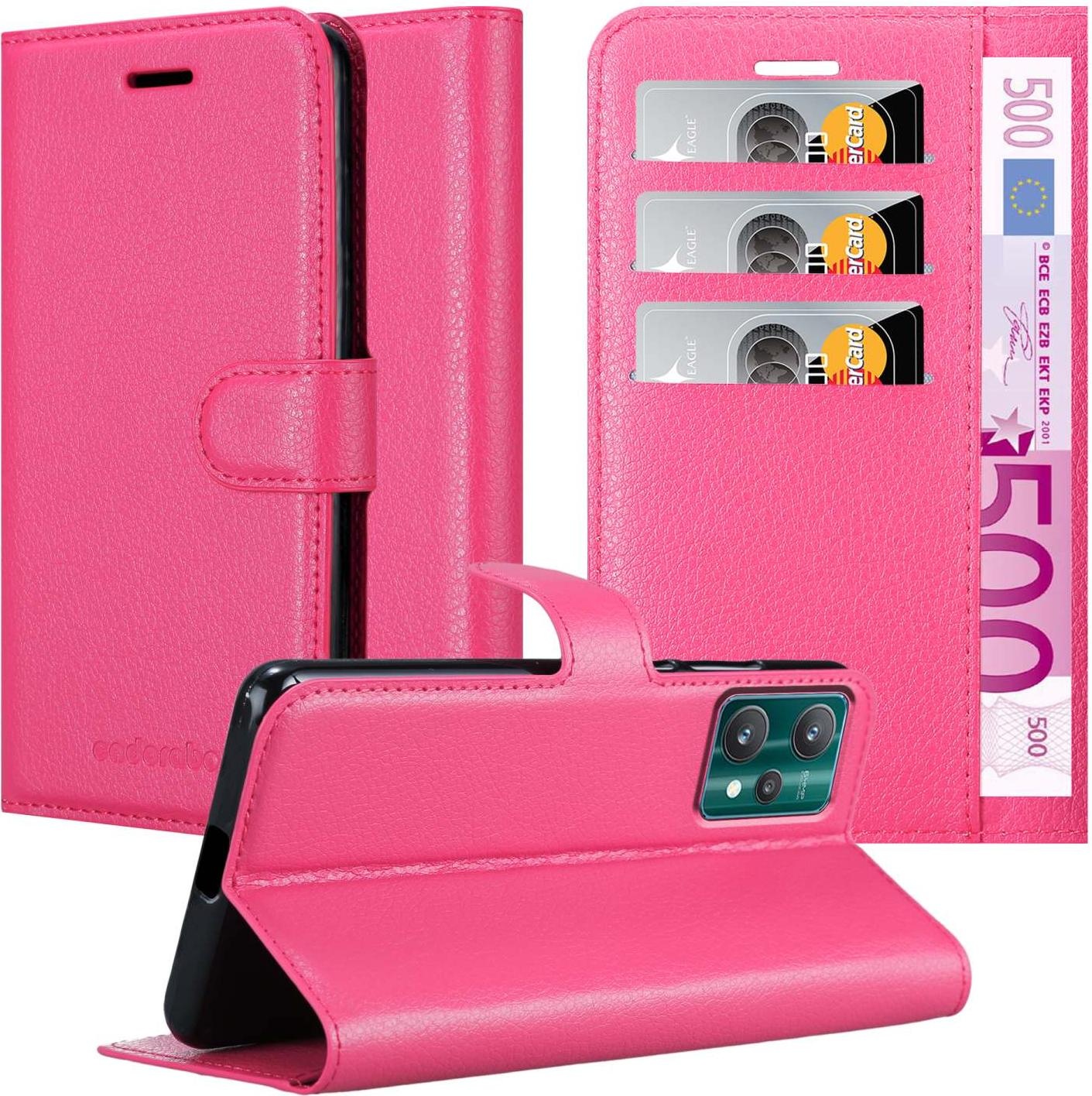 Cadorabo Book Stand Hülle für Realme 9 5G / 9 PRO / V25 / Q5 / OnePlus Nord CE 2 LITE 5G (OnePlus Nord CE 2 Lite 5G, OnePlus 9 5G, OnePlus 9 Pro), Smartphone Hülle, Pink