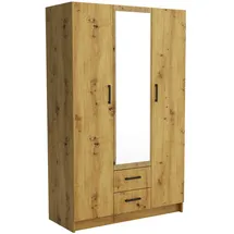 masseno Drehtürenschrank PINELLO 120 x 195 x 55 cm Braun