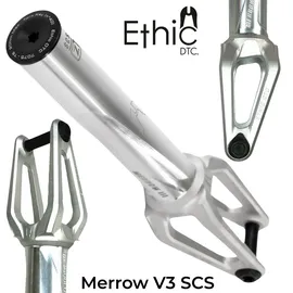 Ethic DTC Merrow V3 Stunt-Scooter Gabel SCS 187g Raw Silber