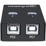 Manhattan 2 Port USB 2.0-Umschalter Schwarz