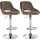 CLP Barhocker Milet, Samt braun Textil, 47x85x48 cm, Esszimmer, Barmöbel, Barhocker