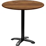 Runder Tisch Ø 80 cm – Modell Bazila Hunton-Eiche - Braun