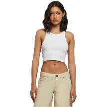 URBAN CLASSICS Cropped Rib Top Weiß S