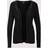 Madeleine Langarmshirt MADELEINE "Shirtjacke Offene, leichte Jacke in weiter Form", Damen, Gr. 46, schwarz, Obermaterial: 95% Viskose CV. 5% Elasthan EL., Modern, schmal, Shirts Langarmshirt, Funkelnde Steine